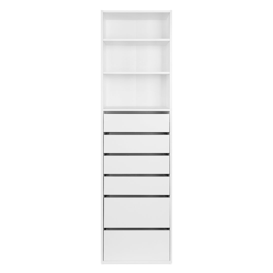 PAYETTE 6 Drawer & 3 Shelf Wardrobe - WHITE