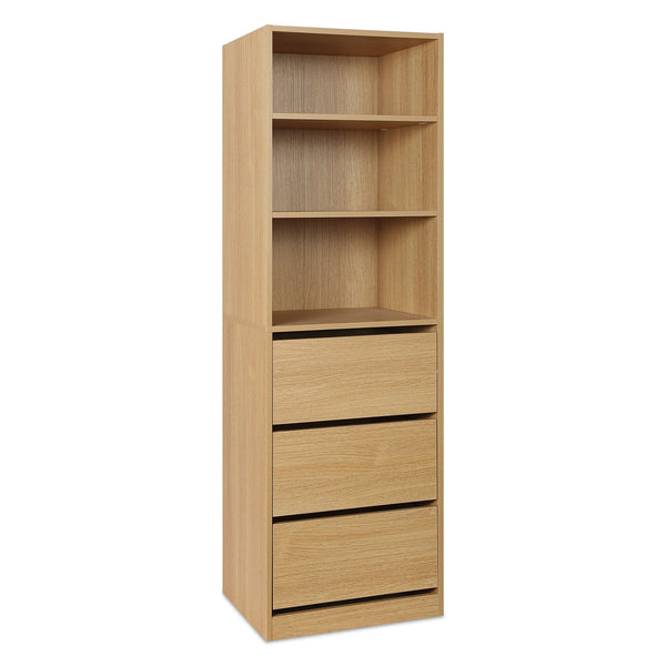 PAYETTE 3 Drawer & Shelf Wardrobe - OAK