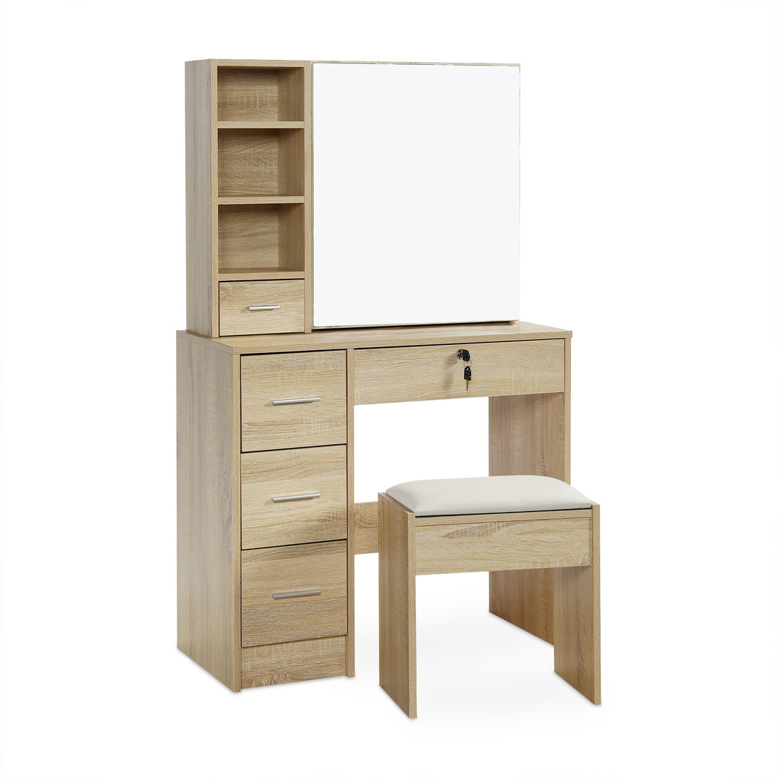 CYCLAMEN Dressing Table with Drawers Set - Oak