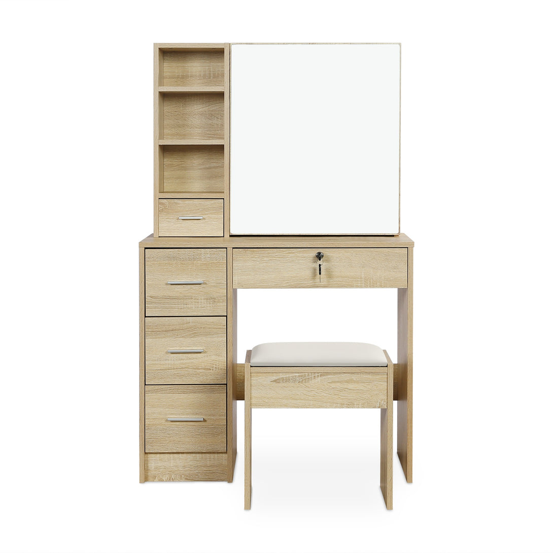 CYCLAMEN Dressing Table with Drawers Set - Oak