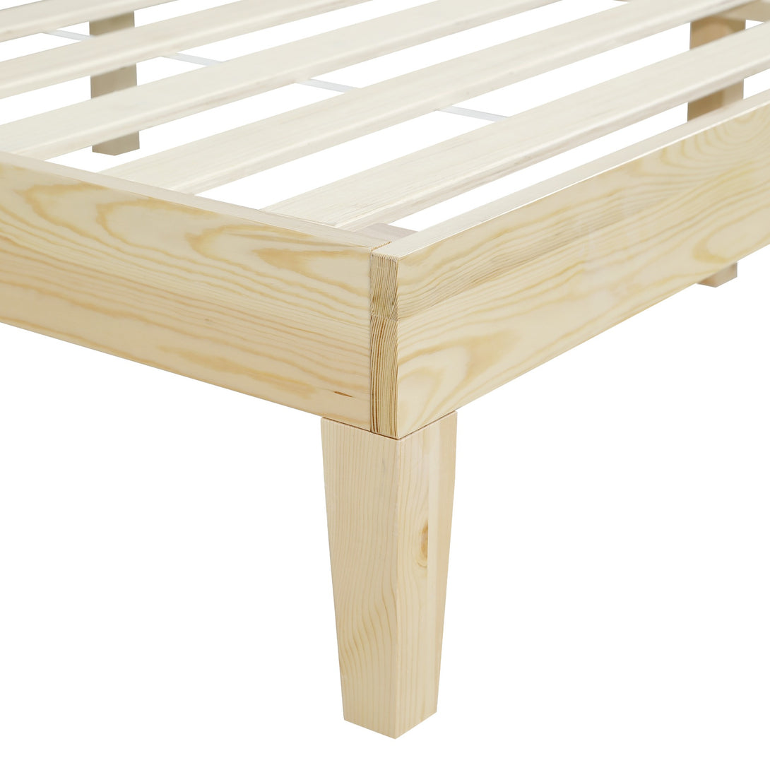 Creise Double Wooden Bed Frame - Light Oak