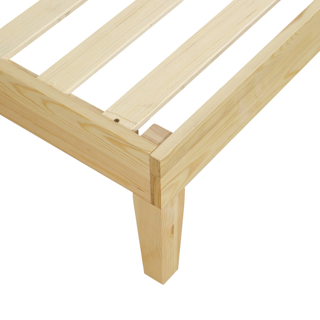 Creise Double Wooden Bed Frame - Light Oak