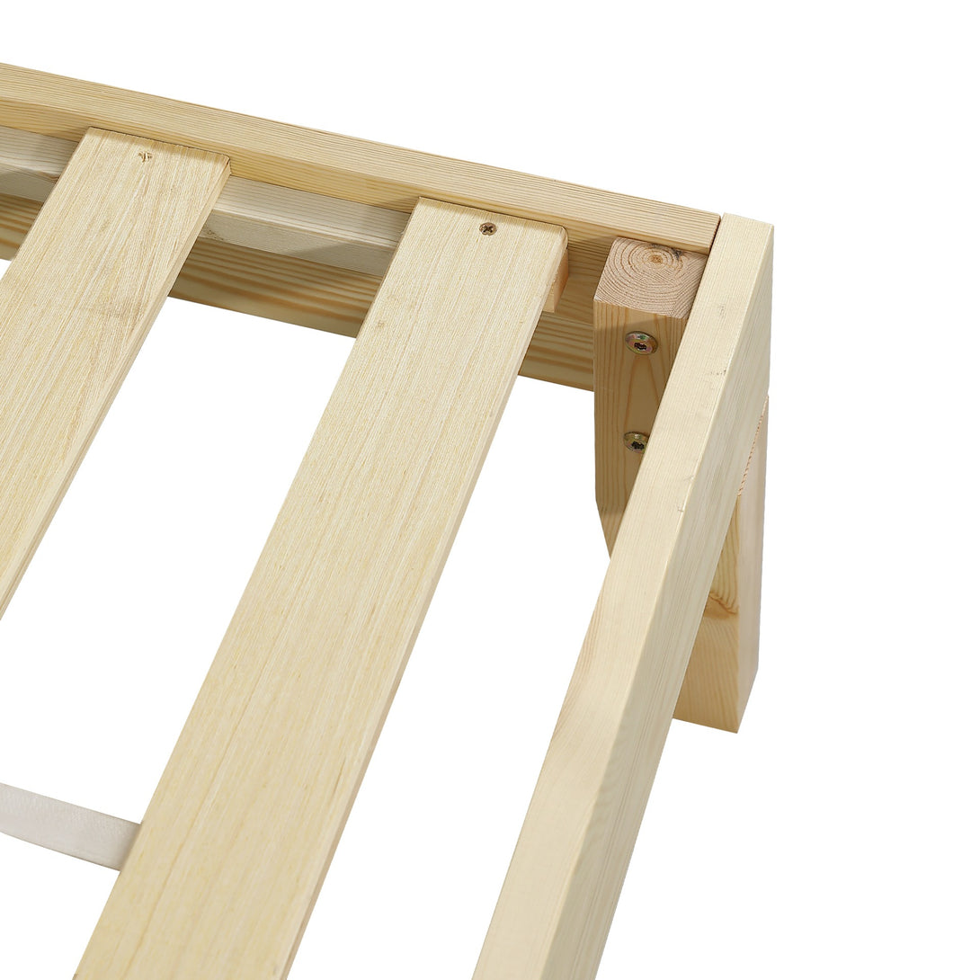 Creise Queen Wooden Bed Frame - Light Oak