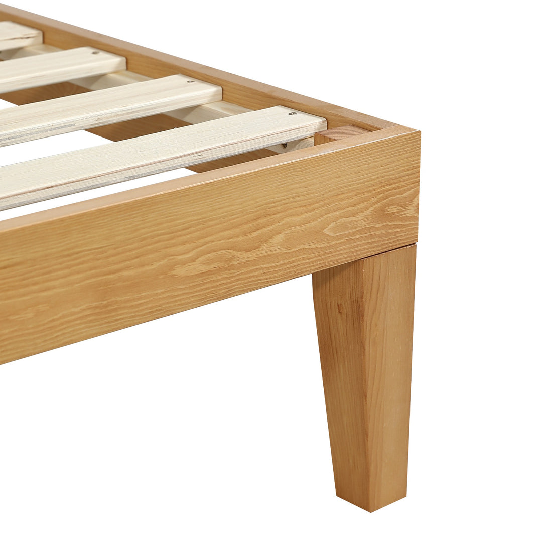 Conival Double Wooden Bed Frame - Natural Oak
