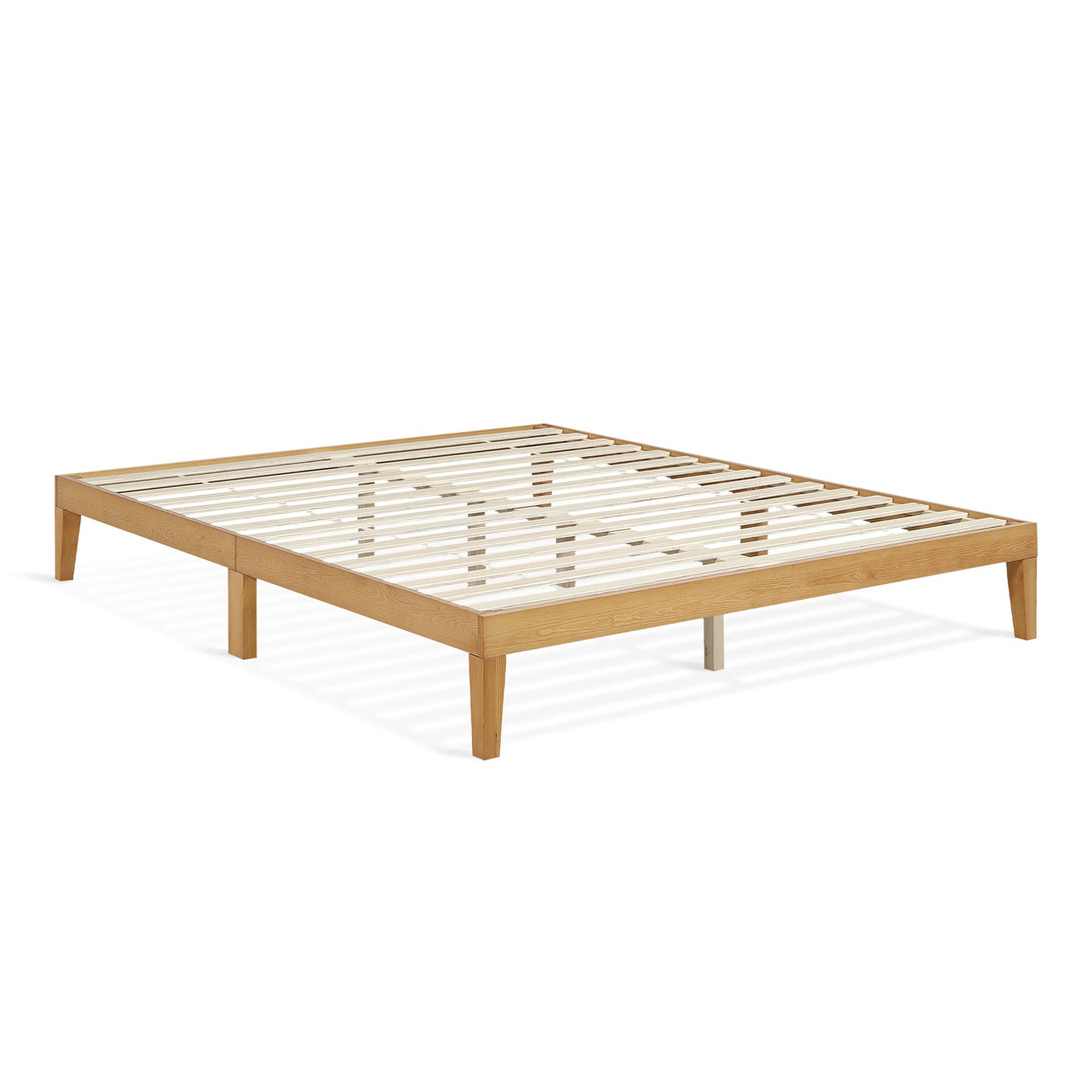 Conival King Wooden Bed Frame - Natural Oak
