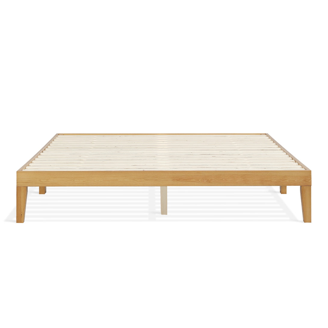 Conival King Wooden Bed Frame - Natural Oak