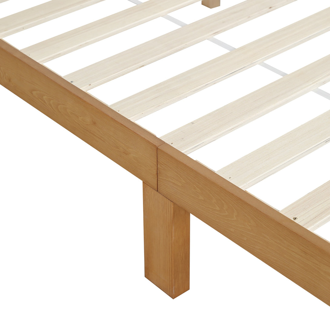 Conival King Wooden Bed Frame - Natural Oak