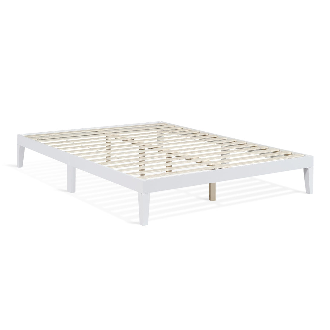 Conival Queen Wooden Bed Frame - White