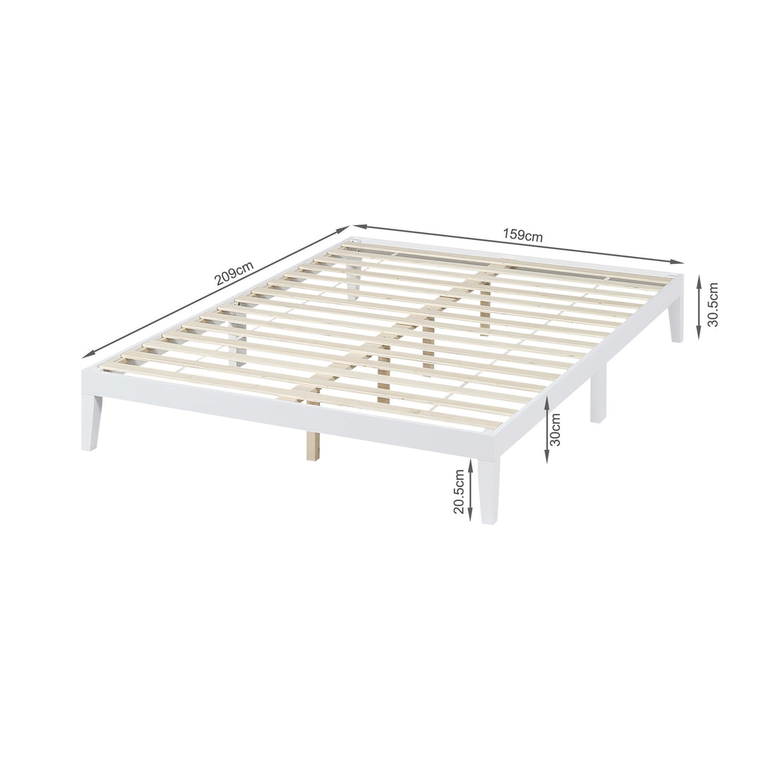 Conival Queen Wooden Bed Frame - White