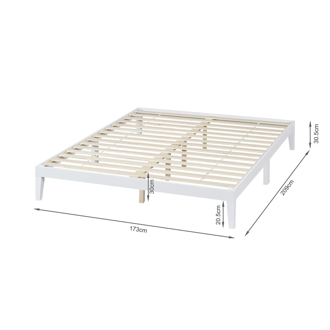 Conival King Wooden Bed Frame - White