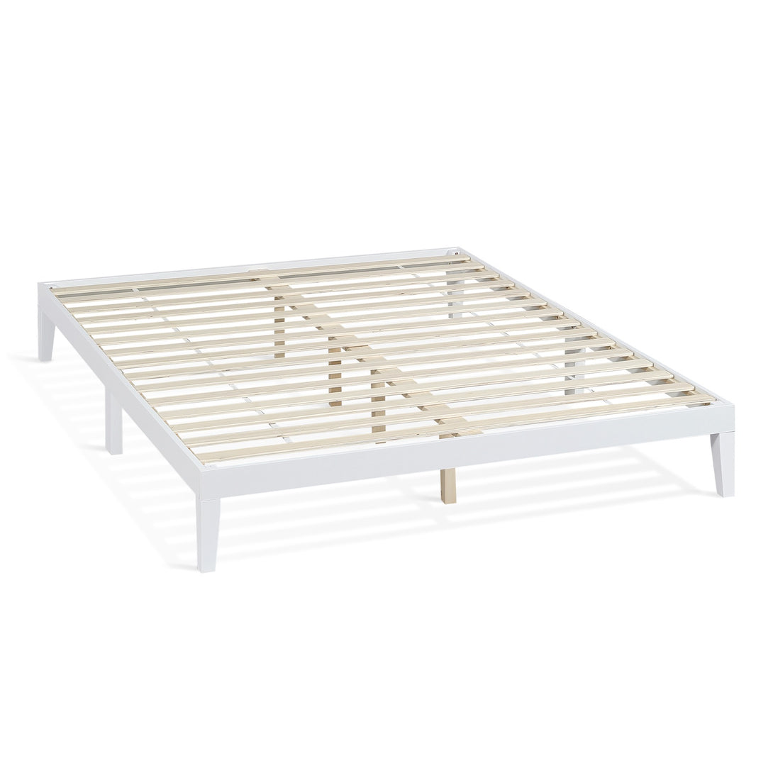 Conival King Wooden Bed Frame - White