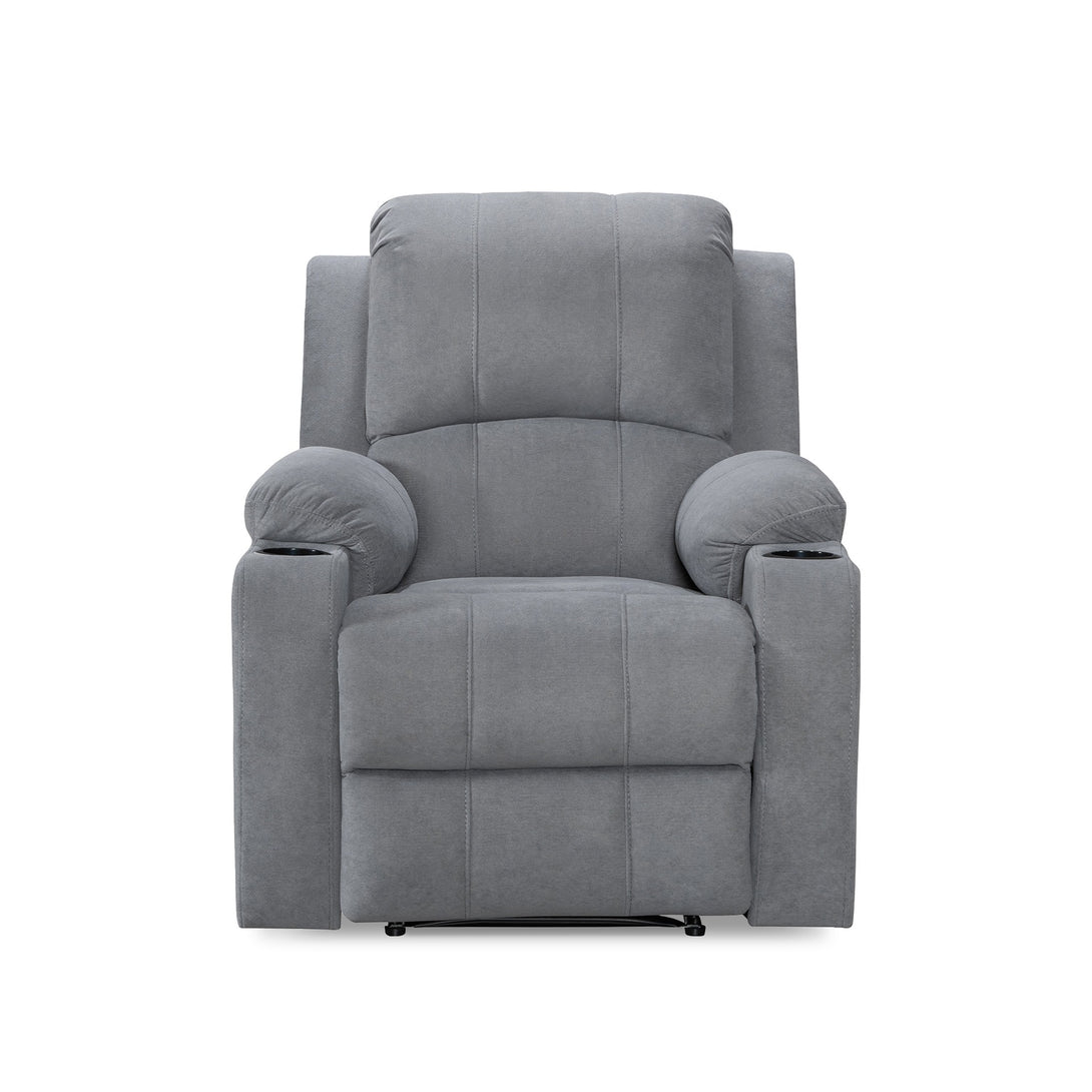 Henley Fabric Electric 1 Seater Recliner Sofa - Grey (0.420m³ - 40.5kg)