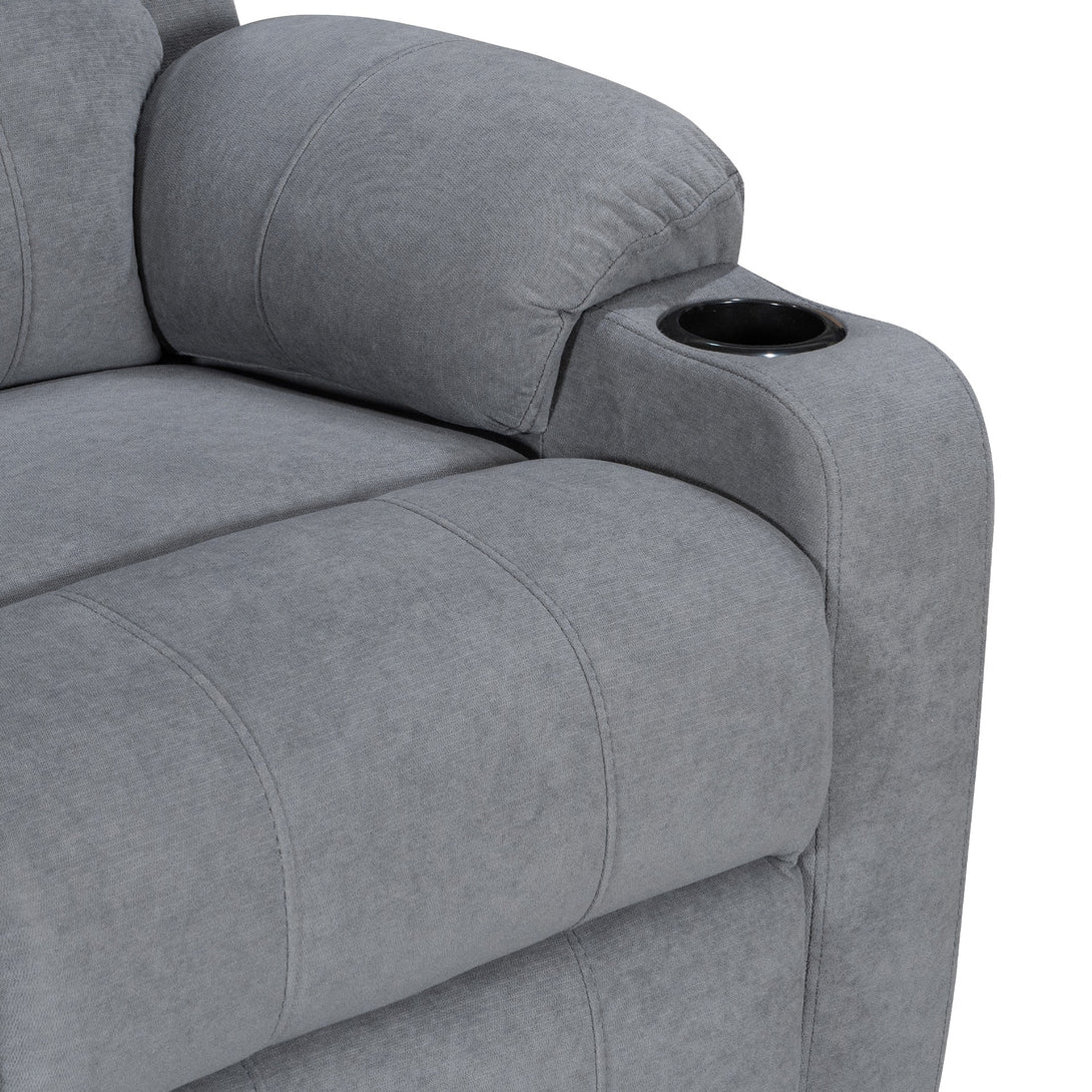 Henley Fabric Electric 3 Seater Recliner Sofa - Grey