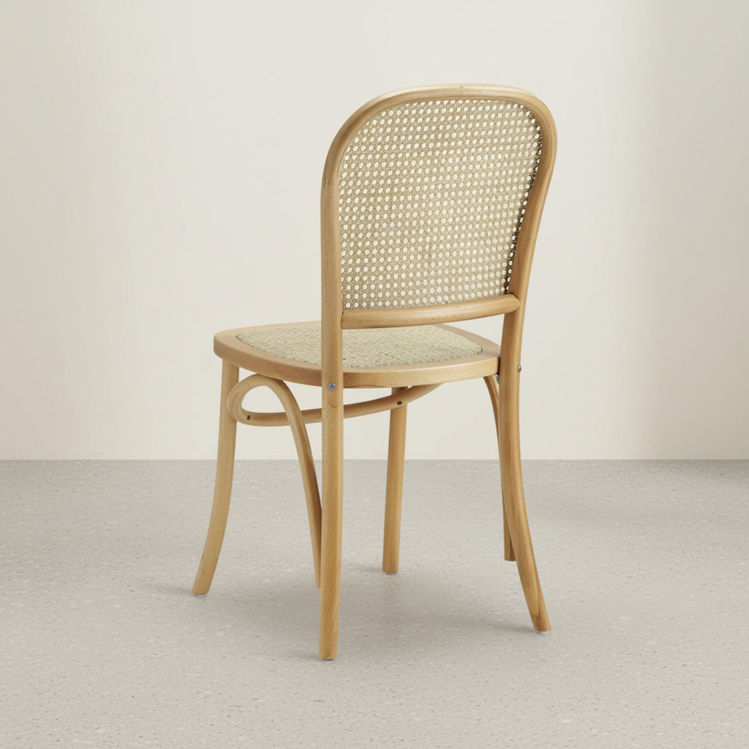 Set of 2 Christopher Beech Wood and Rattan Dining Chair – Natural