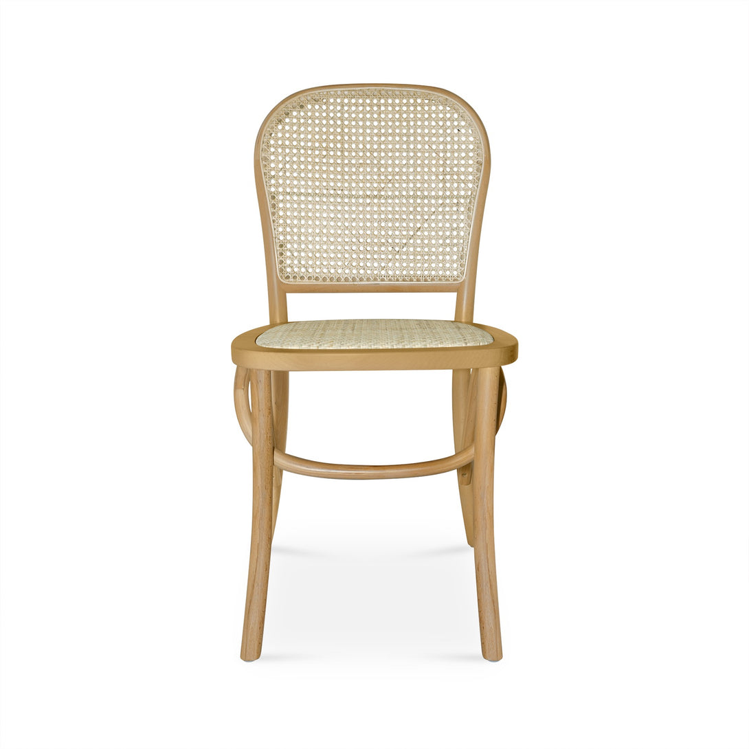 Christopher Beech Wood and Rattan Dining Chair – Set of 2 – Natural