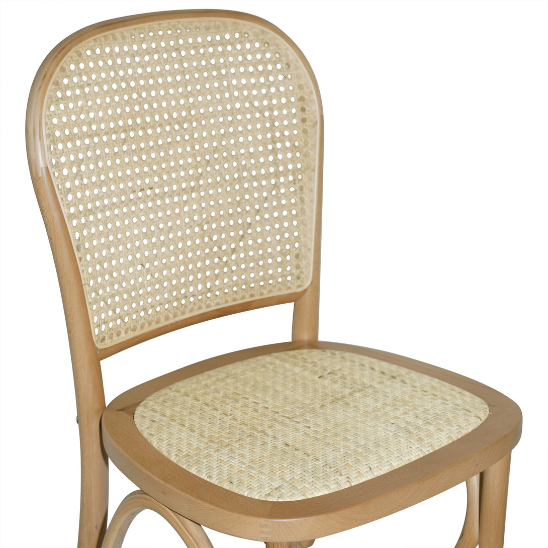 Christopher Beech Wood and Rattan Dining Chair – Set of 2 – Natural