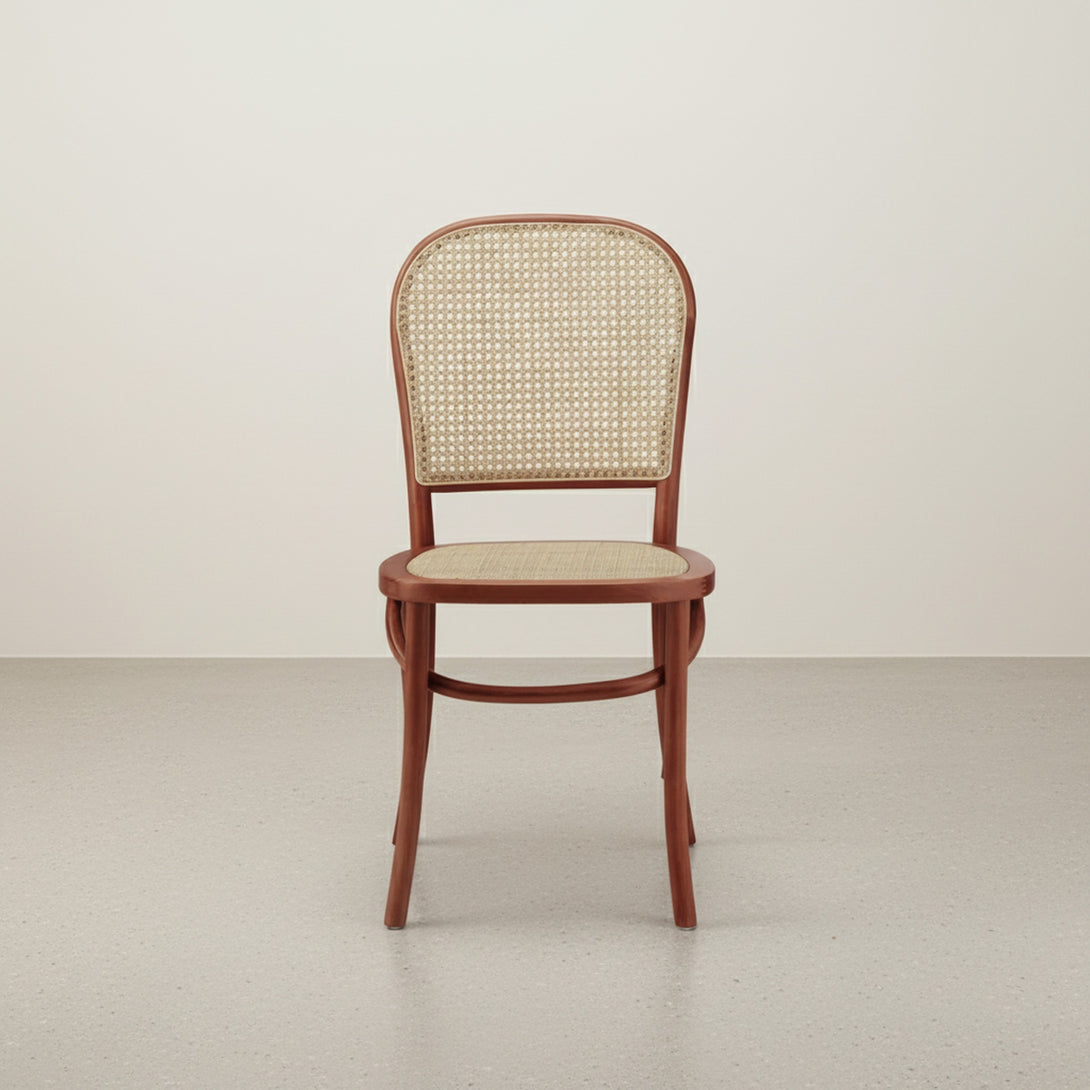 Christopher Beech Wood and Rattan Dining Chair – Set of 2 – Antique Brown