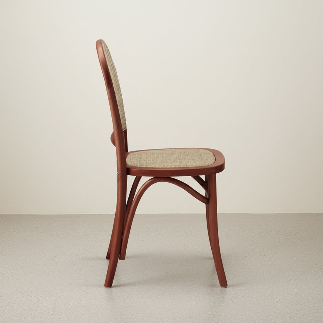 Christopher Beech Wood and Rattan Dining Chair – Set of 2 – Antique Brown