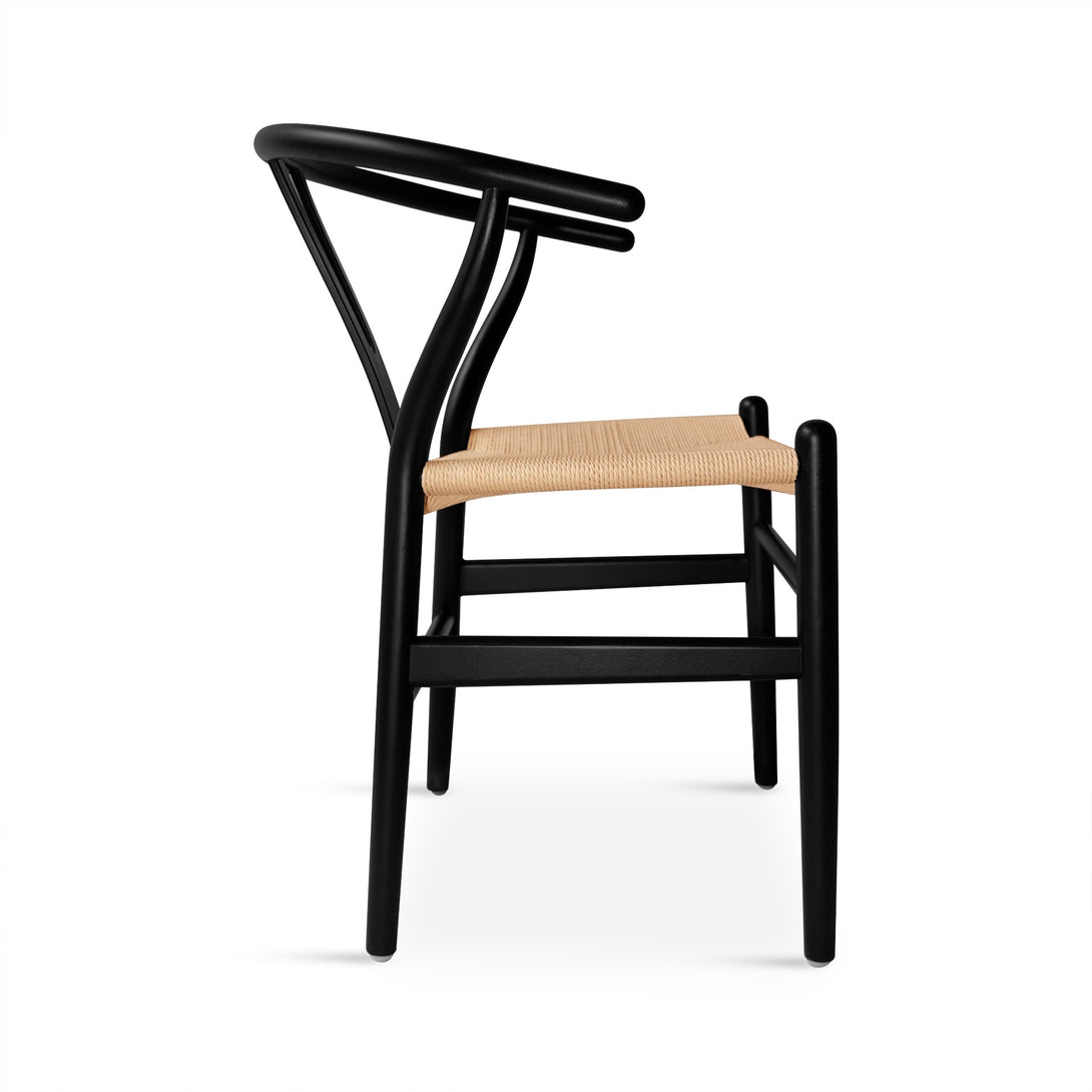 Nathan Wishbone Replica Dining Chair – Set of 2 – Black
