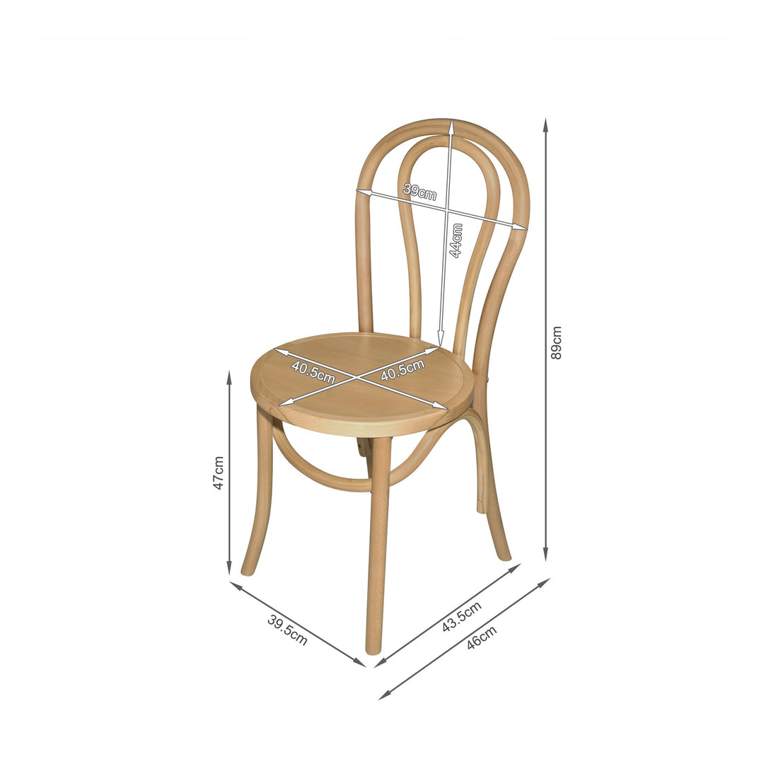 Joshua Thonet Replica Dining Chair – Set of 2 – Natural