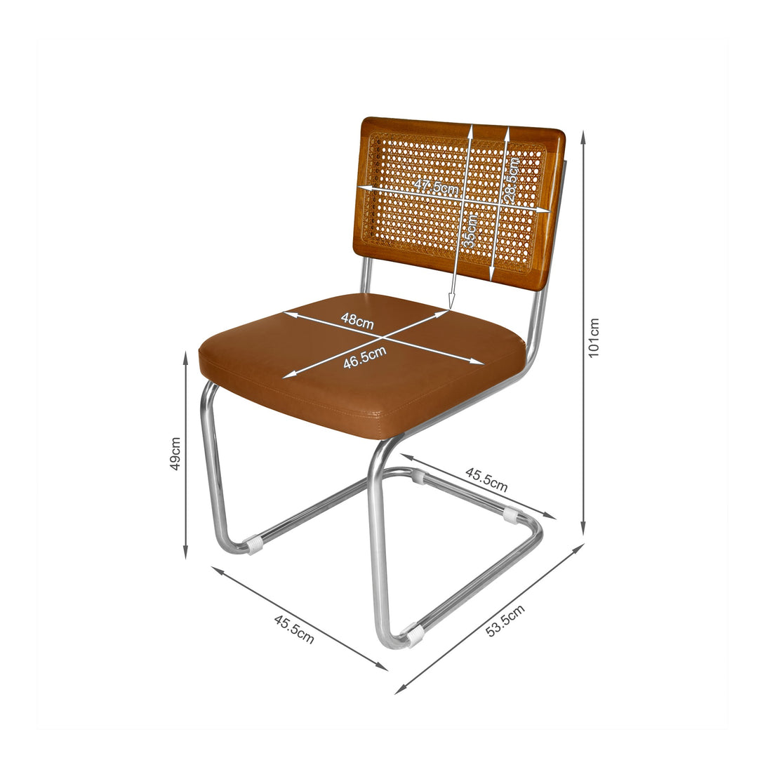 Adrian Cesca Replica Dining Chair – Set of 2 – Orange
