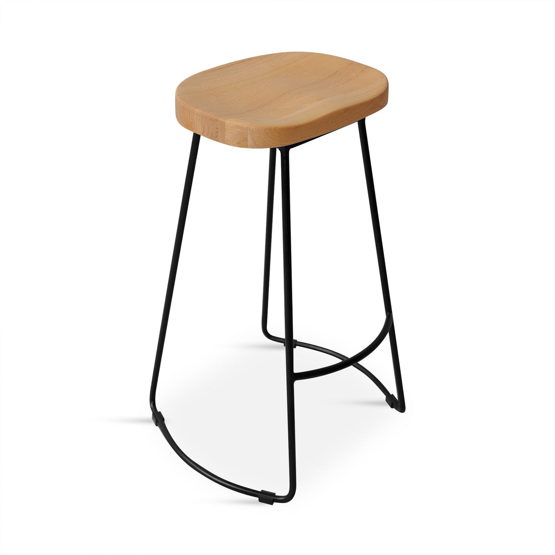Nolan Beech Wood Bar Stool - Natural