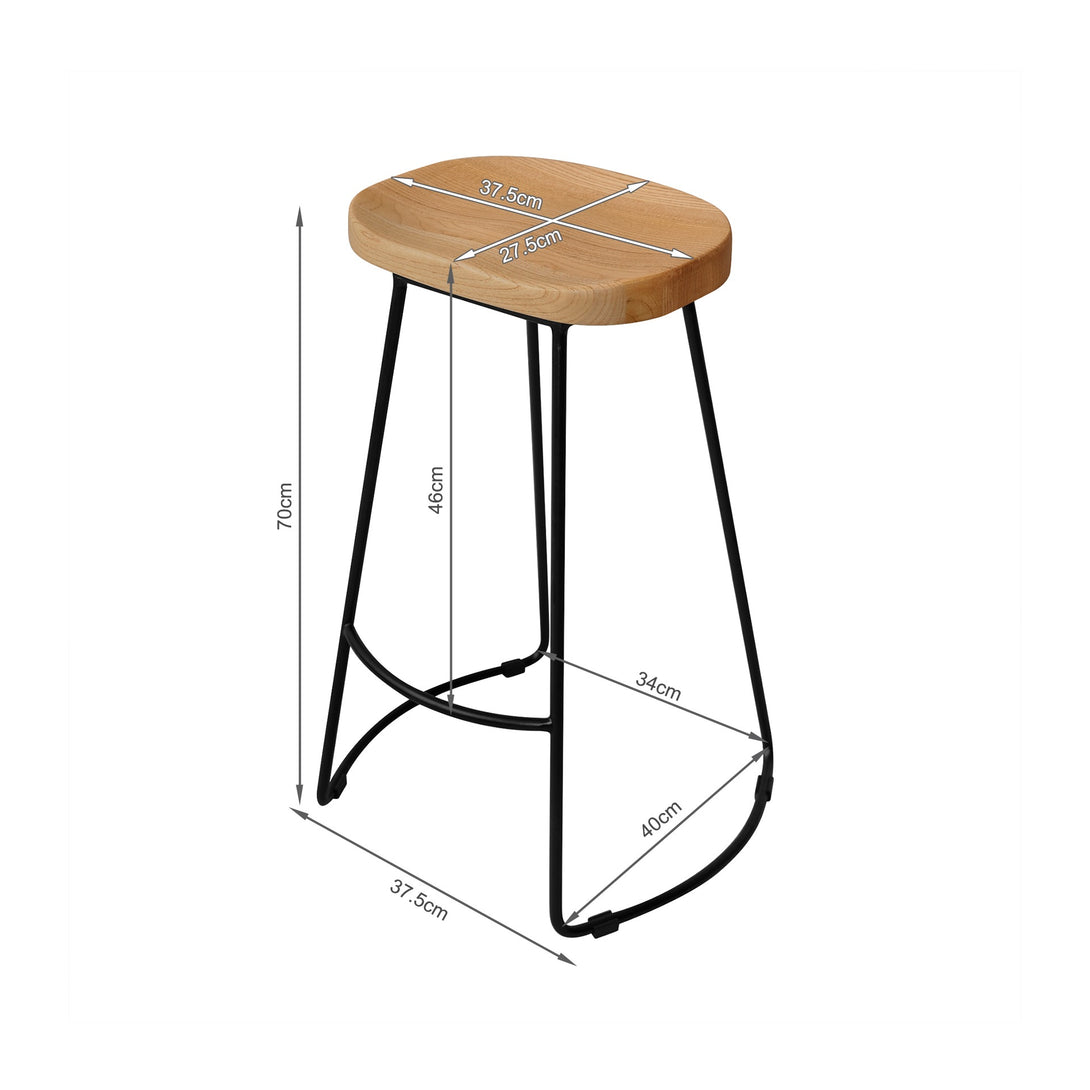 Nolan Beech Wood Bar Stool - Natural
