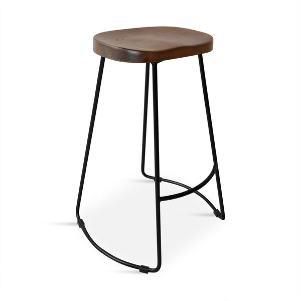 Nolan Beech Wood Bar Stool - Walnut