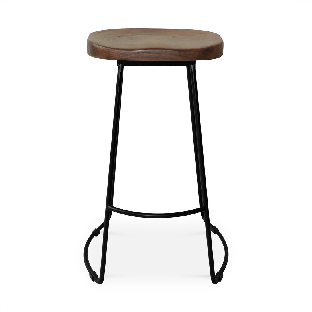 Nolan Beech Wood Bar Stool - Walnut