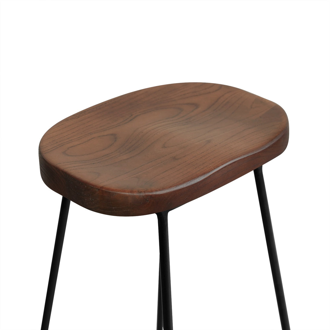 Nolan Beech Wood Bar Stool - Walnut