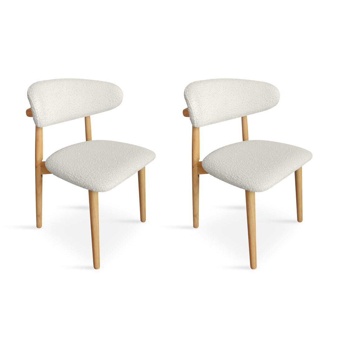 Wesley Rubber Wood Dining Chair - Set of 2 - White