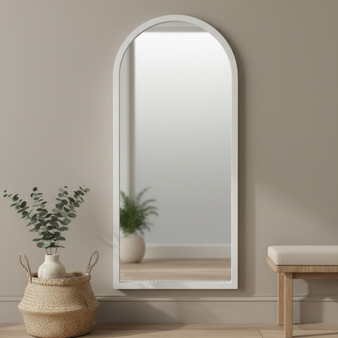Halo Arched Full Length Mirror 180cm - White
