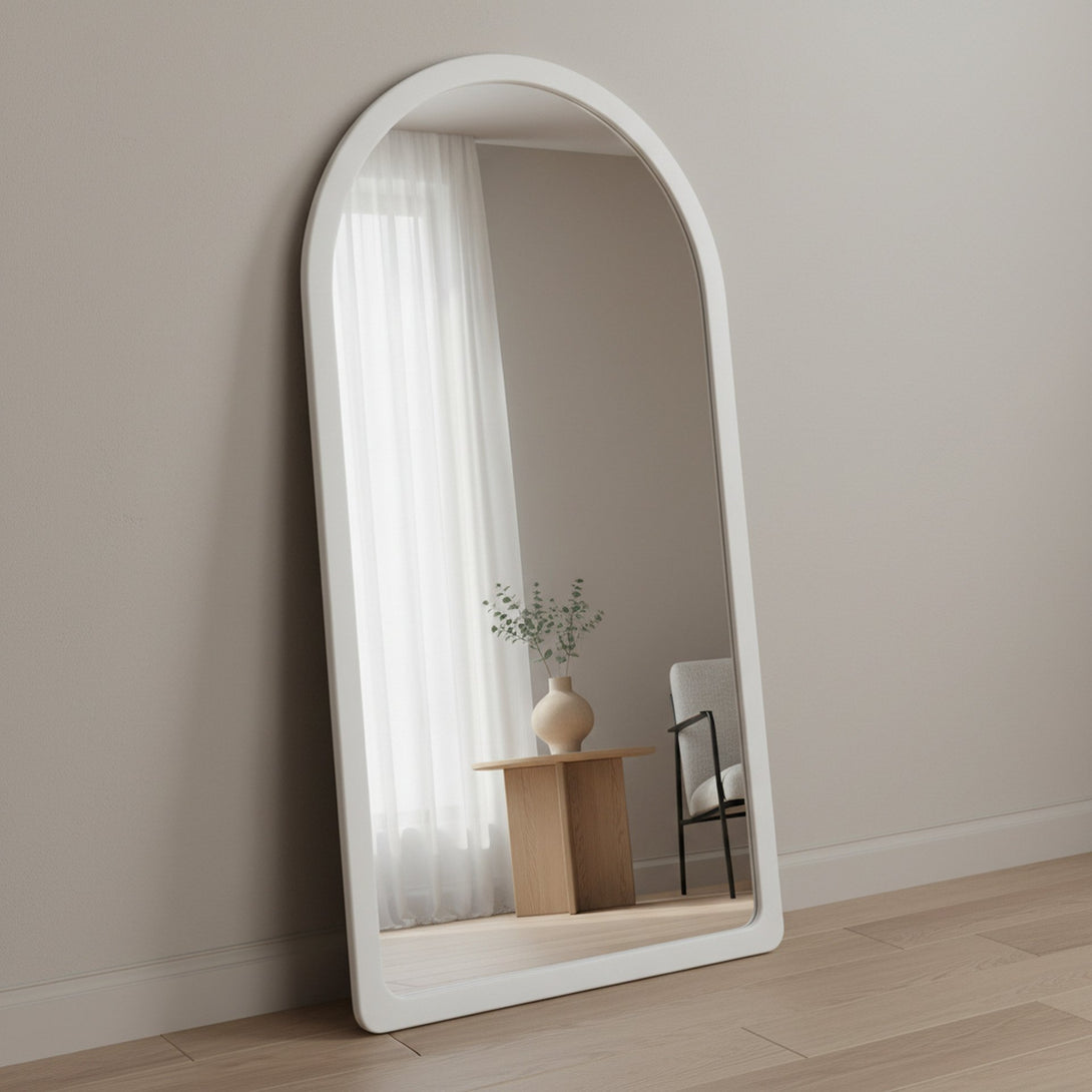 Eden Arched Full Length Mirror 190cm - White