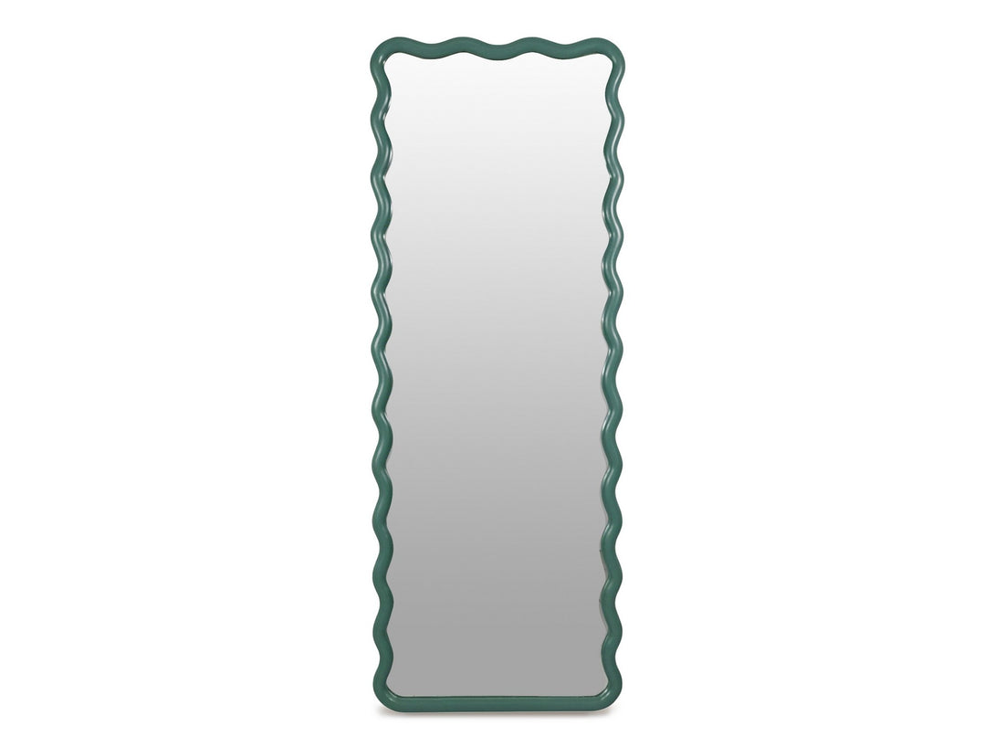 Ripple Wavy Wooden Full Length Mirror 160cm - Sage