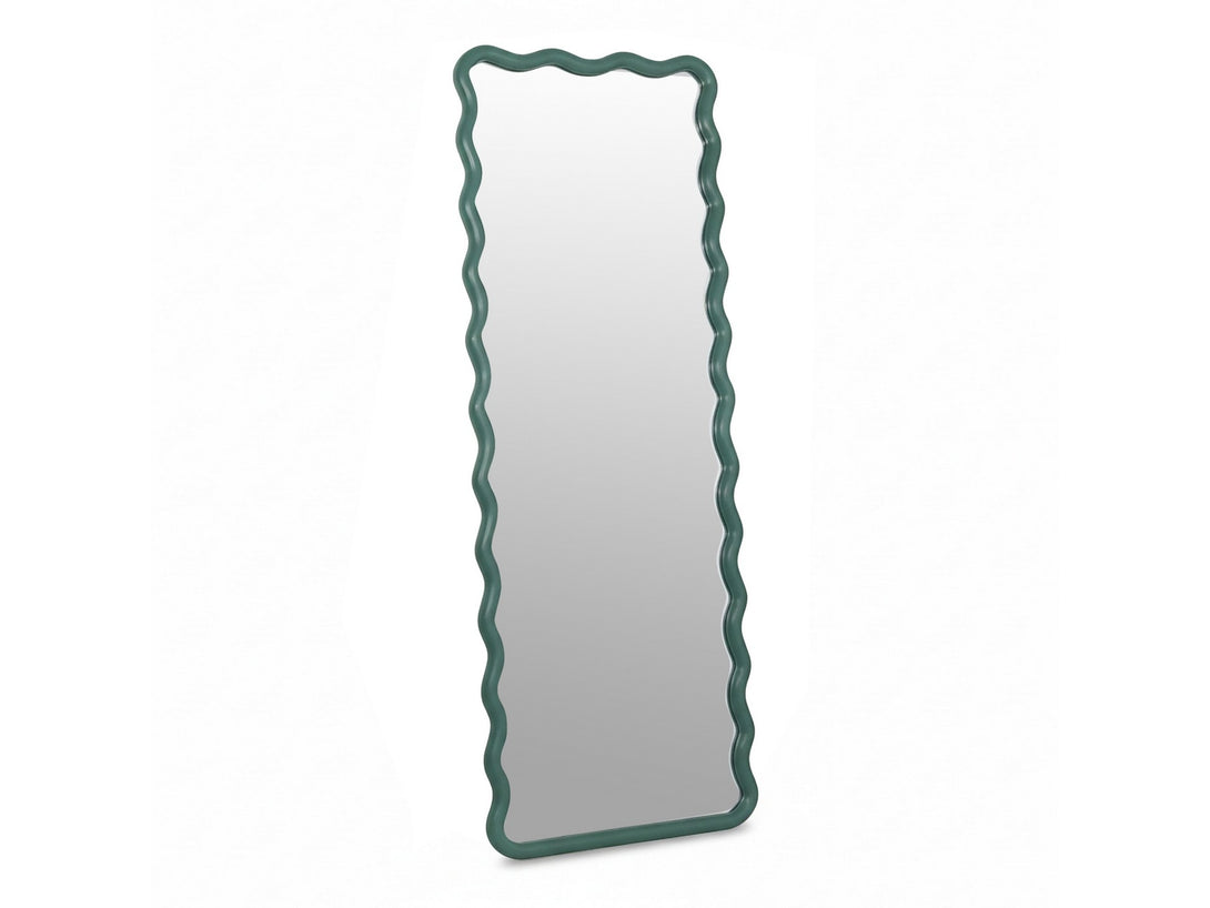 Ripple Wavy Wooden Full Length Mirror 160cm - Sage
