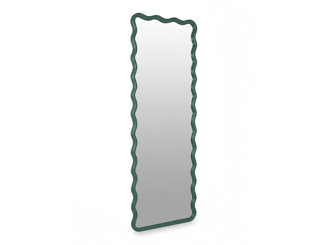 Ripple Wavy Wooden Full Length Mirror 160cm - Sage