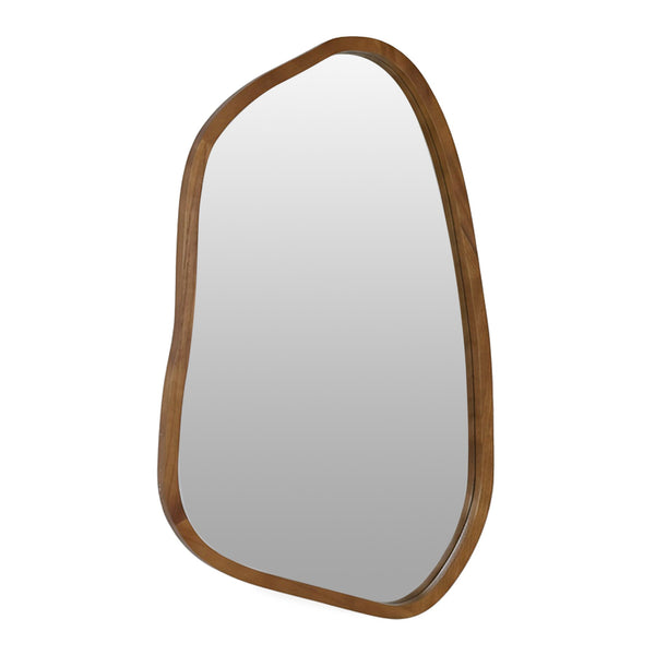 Bliss Pebble Wall Mirror 80cm - Light Wood