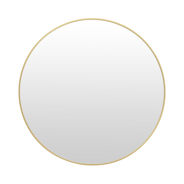Aura Round Metal Framed Wall Mirror 80cm - Gold