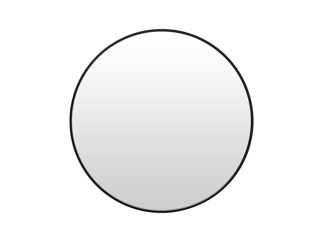 Nova Round Metal Framed Wall Mirror 60cm - Black