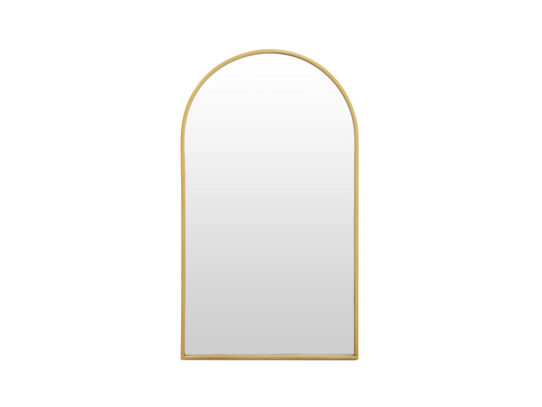 Luna Arched Metal Wall Mirror - Gold