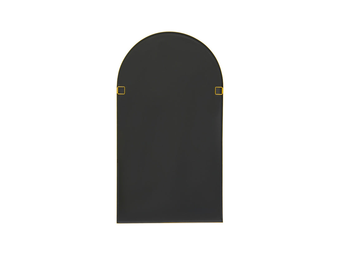 Luna Arched Metal Wall Mirror - Gold