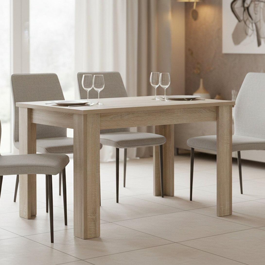 AZAR Dining Table Rectangle 120x80cm - Oak