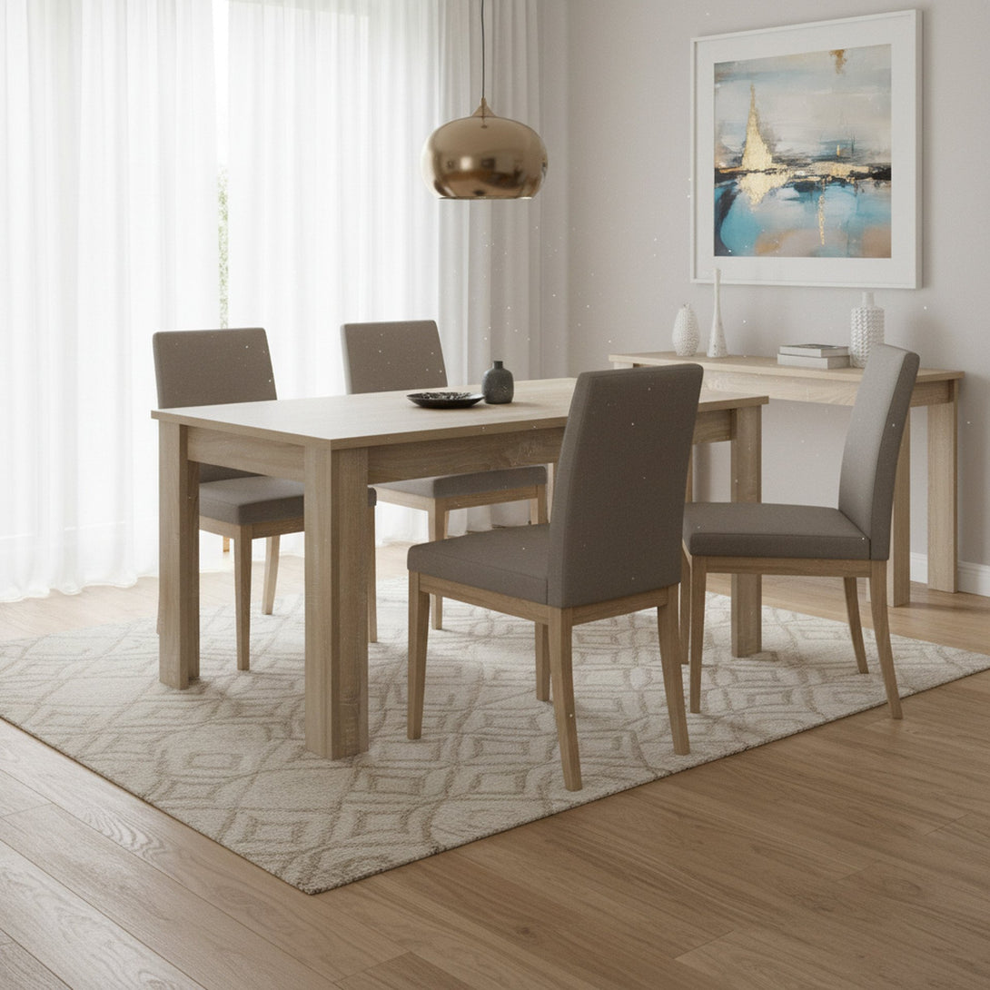 AZAR Dining Table Rectangle 160x80cm - Oak