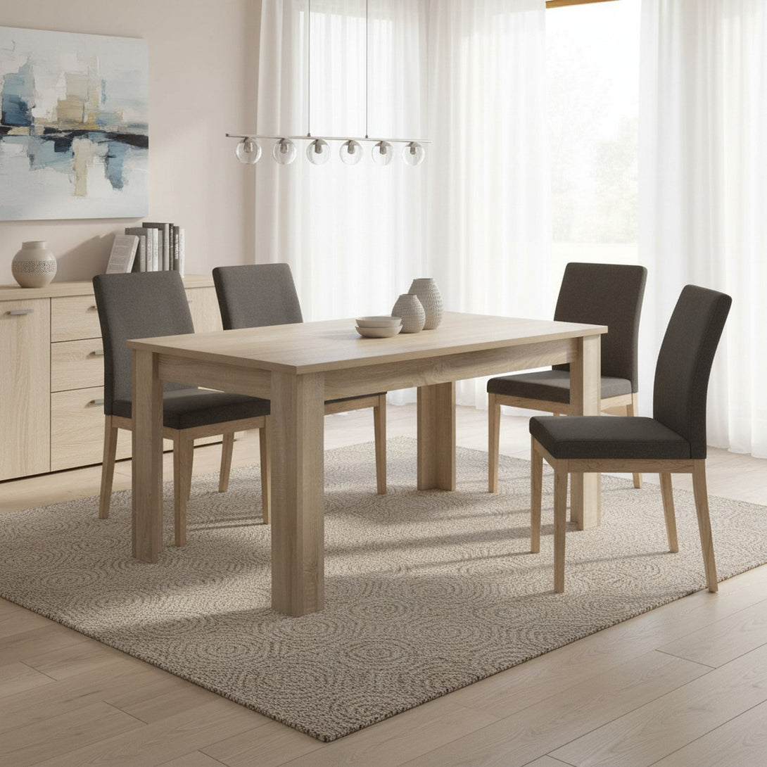 AZAR Dining Table Rectangle 160x80cm - Oak
