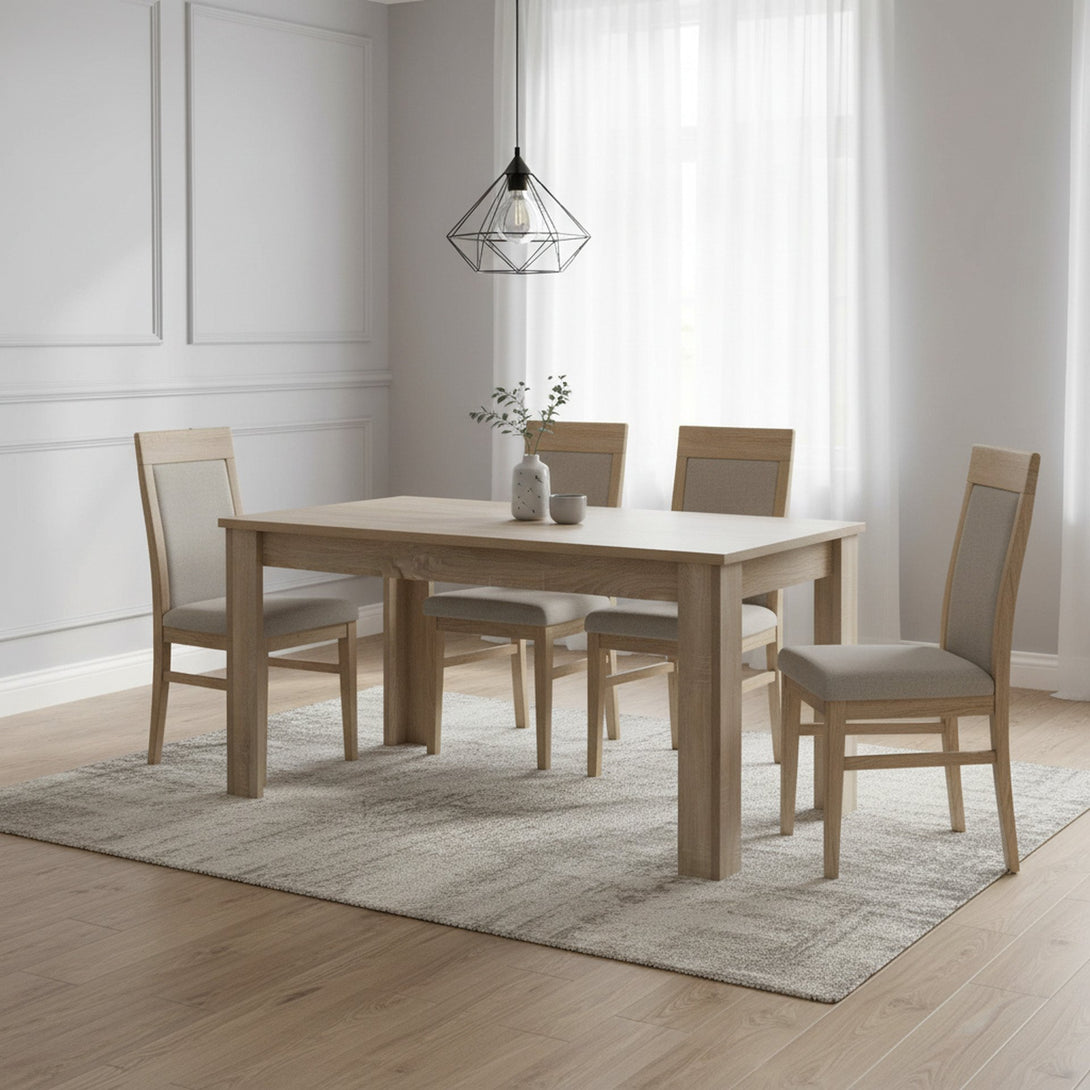 AZAR Dining Table Rectangle 160x80cm - Oak