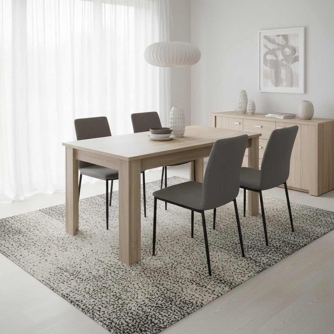 AZAR Dining Table Rectangle 160x80cm - Oak