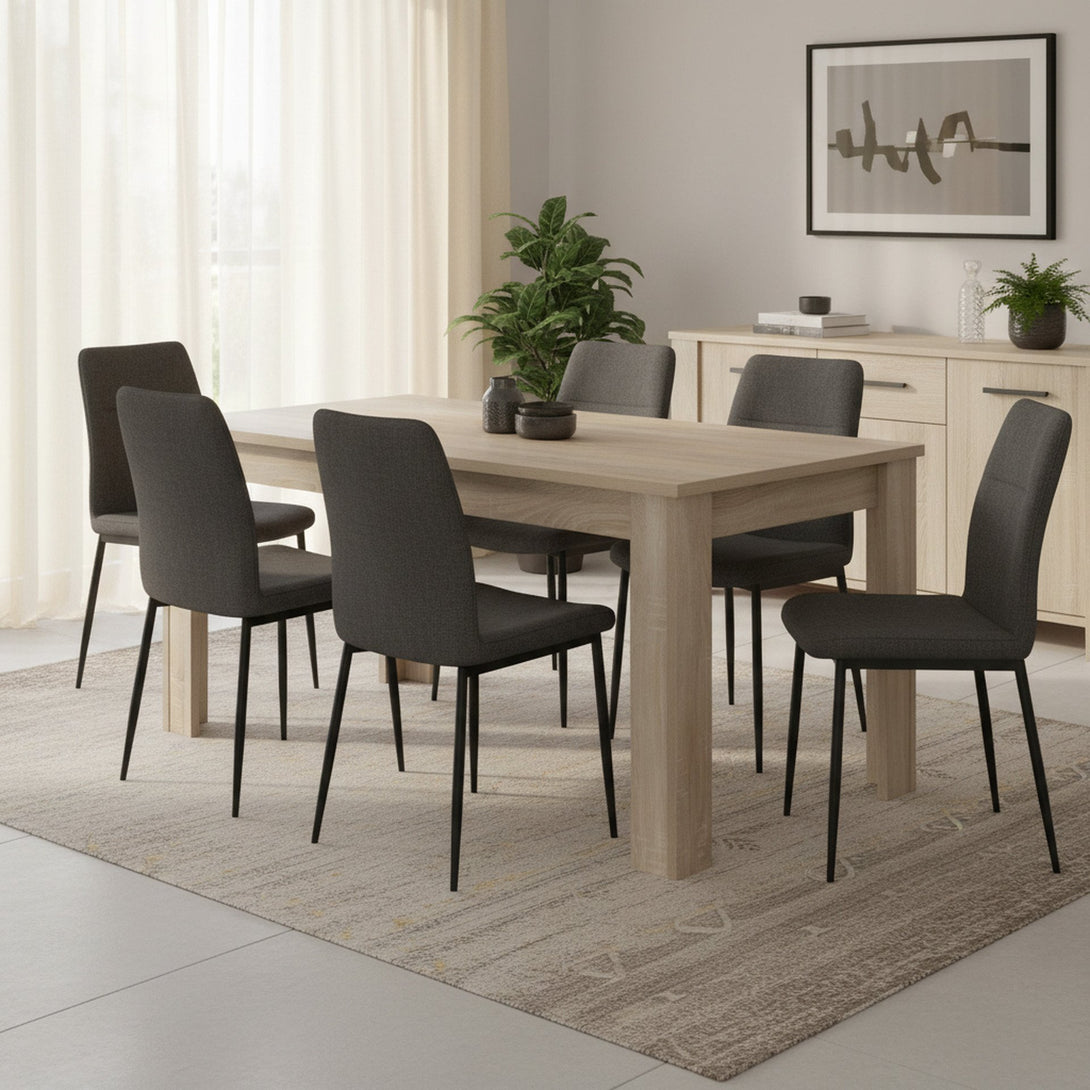 AZAR Dining Table Rectangle 160x80cm - Oak