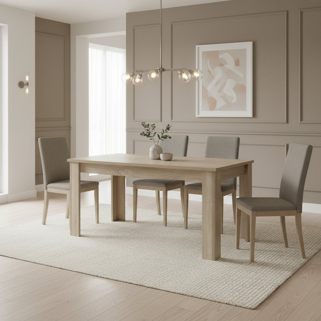 AZAR Dining Table Rectangle 160x80cm - Oak