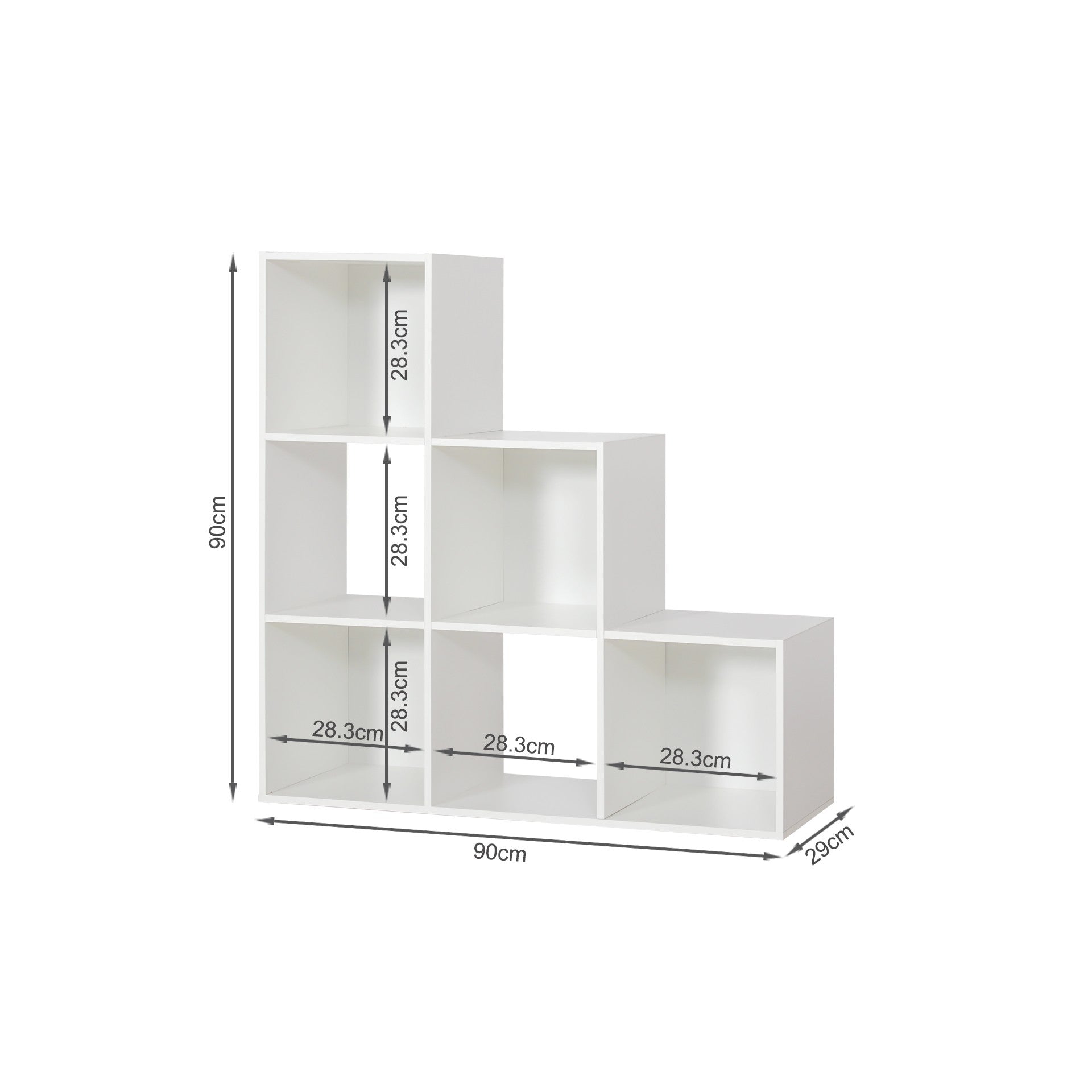 TANA 6 Cube Square Bookshelf - White | Stylish Storage – Treasurebox