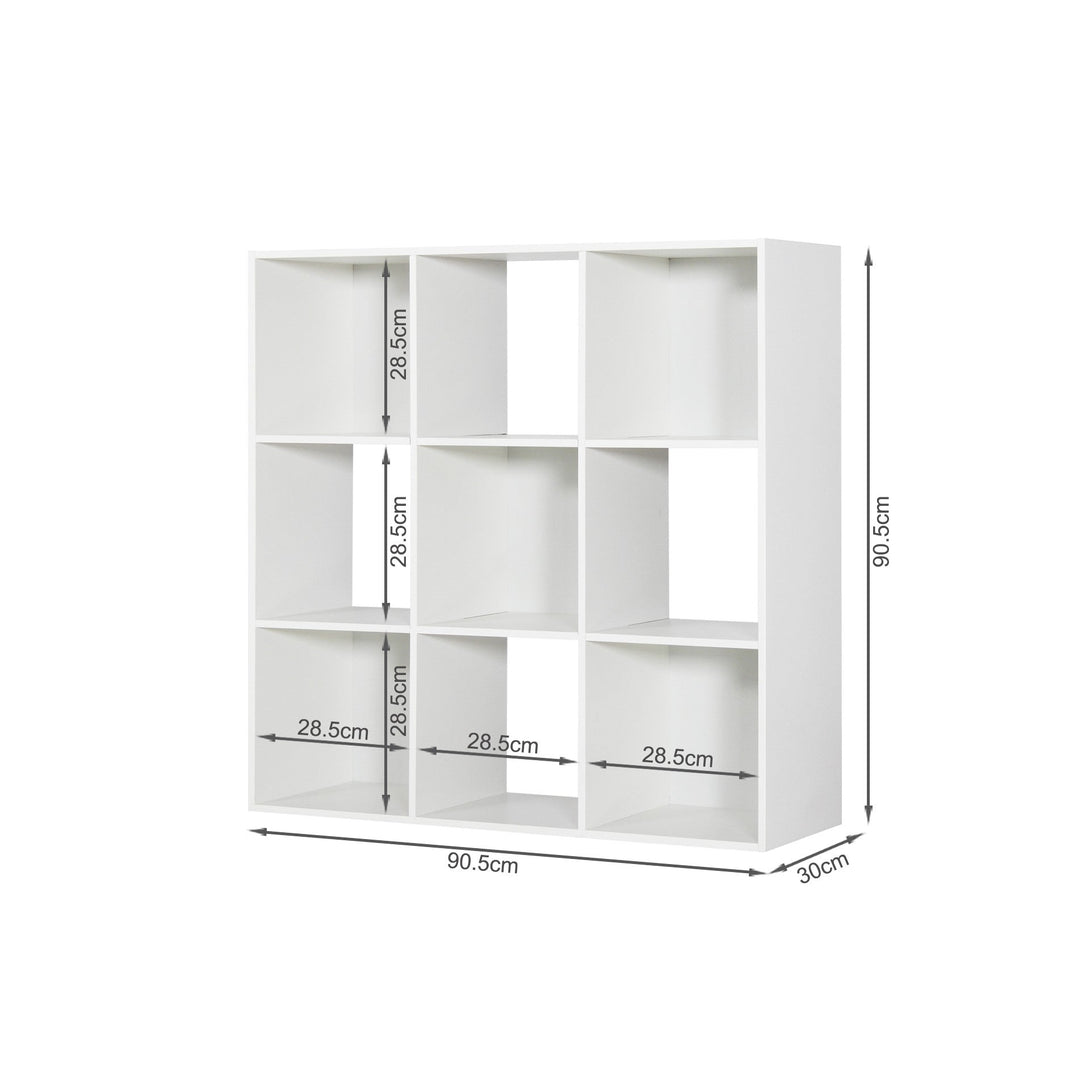 KIVU 9 Cube Square Bookshelf - White – Treasurebox
